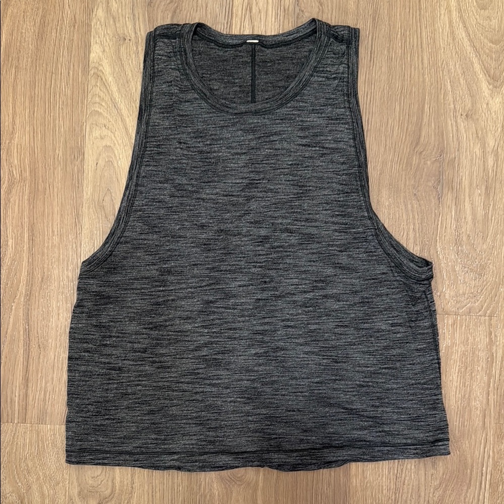 Lululemon Athletica Gray Sleeveless Muscle Crop Top